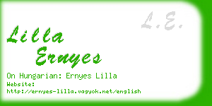 lilla ernyes business card